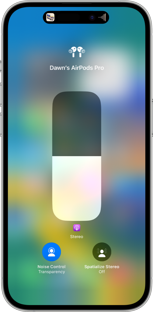 Tryb transparentny AirPods Pro
