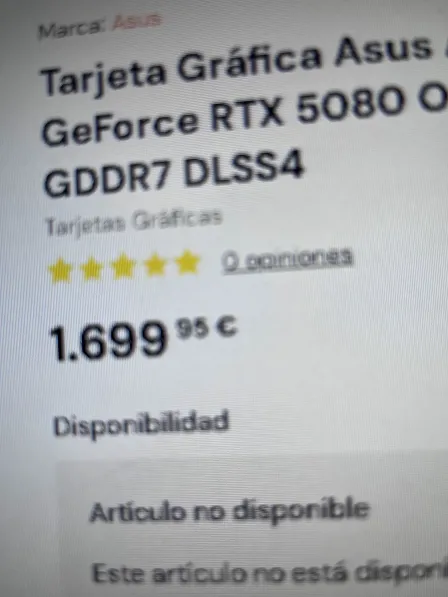 RTX 5080 cena