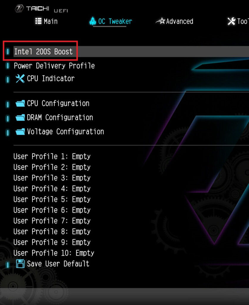 Intel 200S Boost core ultra
