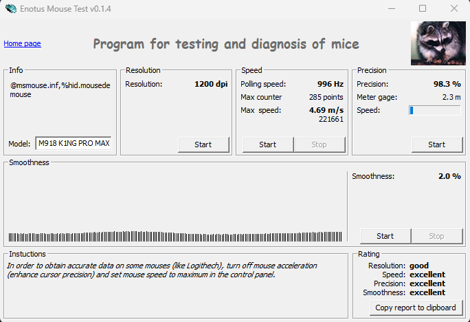 Redragon M918 K1NG PRO MAX test syntetyczny