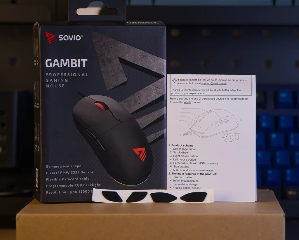 Savio Gambit - akcesoria