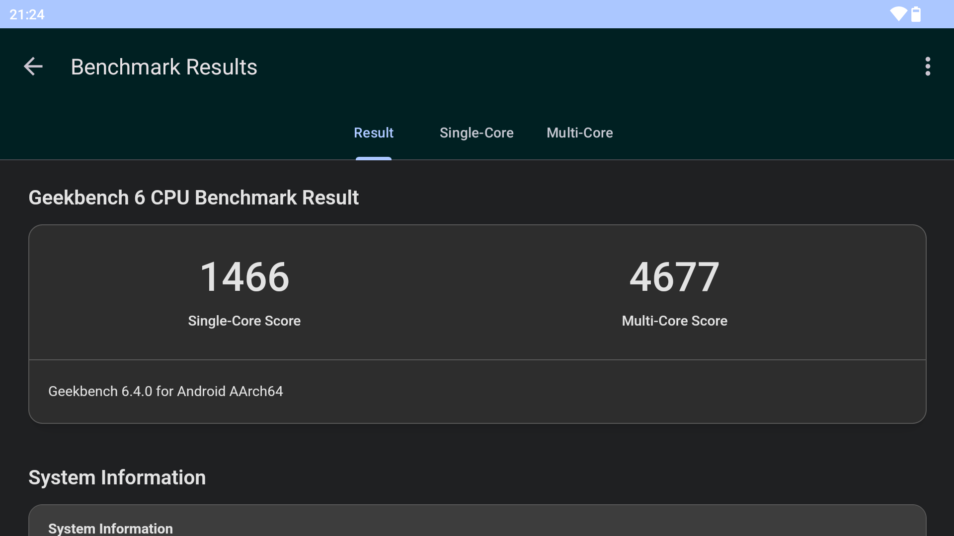 Anbernic RG557 GeekBench