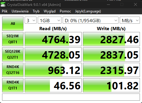 AGI AI818 - Test "niedrogiego" dysku NVME uszytego na miarę teraźniejszości 60 CDM Pusty NVME